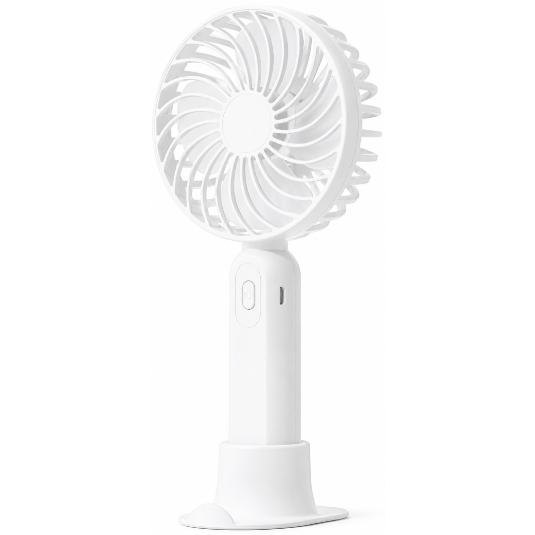 Mini ventilator F9, portabil, silentios, cu suport de birou detasabil, 3 trepte de viteza, design compact, reincarcare USB, ideal pentru calatorii, birou, terasa, alb Mini ventilator F9, portabil, silentios, cu suport de birou detasabil, 3 trepte de viteza, design compact, reincarcare USB, ideal pentru calatorii, birou, terasa, alb