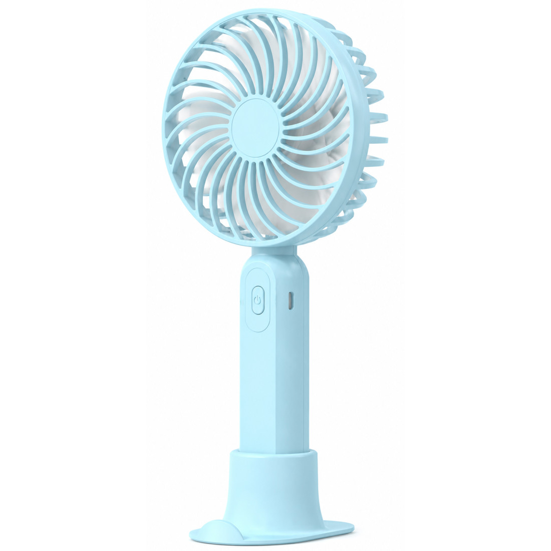 Mini ventilator F9, portabil, silentios, cu suport de birou detasabil, 3 trepte de viteza, design compact, reincarcare USB, ideal pentru calatorii, birou, terasa, albastru Mini ventilator F9, portabil, silentios, cu suport de birou detasabil, 3 trepte de viteza, design compact, reincarcare USB, ideal pentru calatorii, birou, terasa, albastru
