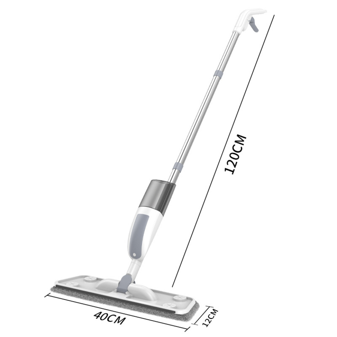 Mop cu pulverizator pentru curatare, design ergonomic, utilizare umeda si uscata, laveta din microfibra, rezervor detasabil