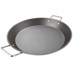 Tava rotunda, diametru 38 cm, pentru copt si gatit, cu strat antiaderent si doua manere metalice