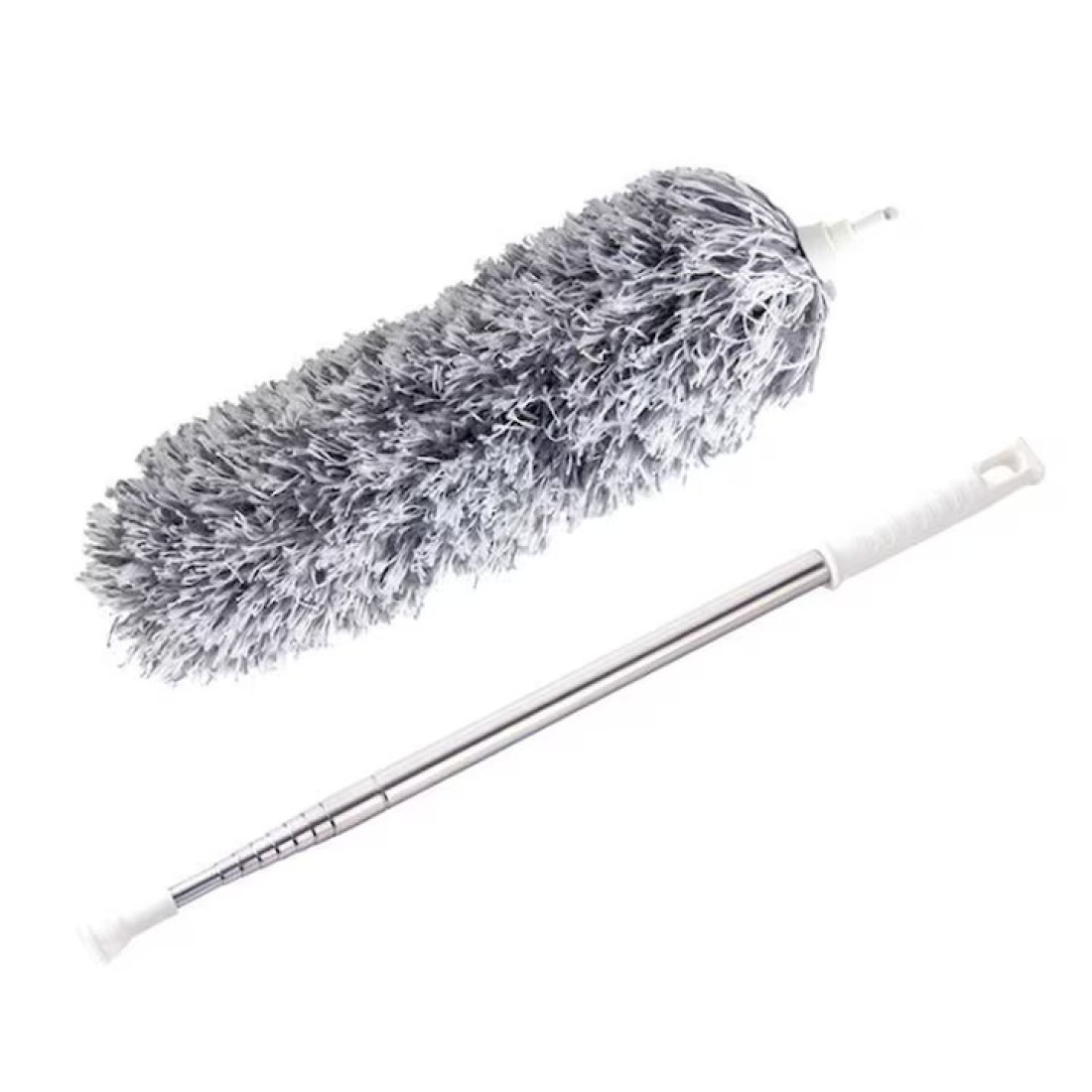 Pamatuf foarte lung pentru praf si panze de paianjeni, cu coada metalica telescopica, lungime extensibila de pana la 2.8 m, reutilizabil dupa spalare, pentru locuri greu accesibile, usor de folosit si curatat, gri Pamatuf foarte lung pentru praf si panze de paianjeni, cu coada metalica telescopica, lungime extensibila de pana la 2.8 m, reutilizabil dupa spalare, pentru locuri greu accesibile, usor de folosit si curatat, gri