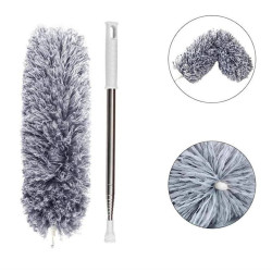 Pamatuf foarte lung pentru praf si panze de paianjeni, cu coada metalica telescopica, lungime extensibila de pana la 2.8 m, reutilizabil dupa spalare, pentru locuri greu accesibile, usor de folosit si curatat, gri Pamatuf foarte lung pentru praf si panze de paianjeni, cu coada metalica telescopica, lungime extensibila de pana la 2.8 m, reutilizabil dupa spalare, pentru locuri greu accesibile, usor de folosit si curatat, gri