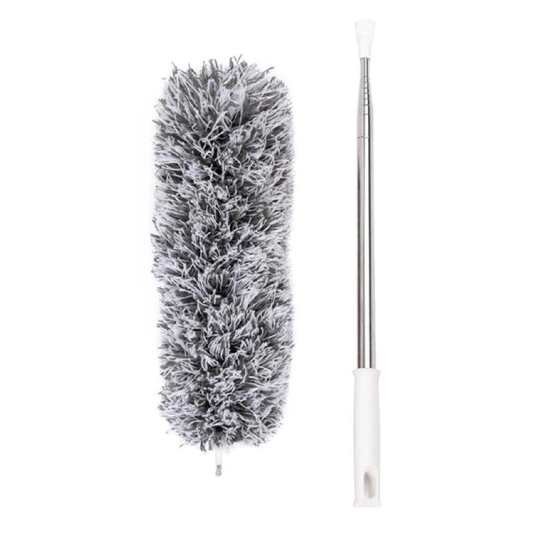 Pamatuf foarte lung pentru praf si panze de paianjeni, cu coada metalica telescopica, lungime extensibila de pana la 2.8 m, reutilizabil dupa spalare, pentru locuri greu accesibile, usor de folosit si curatat, gri Pamatuf foarte lung pentru praf si panze de paianjeni, cu coada metalica telescopica, lungime extensibila de pana la 2.8 m, reutilizabil dupa spalare, pentru locuri greu accesibile, usor de folosit si curatat, gri