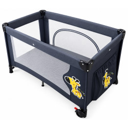 Patut bebe cu animalute cu 2 roti si plasa de protectie