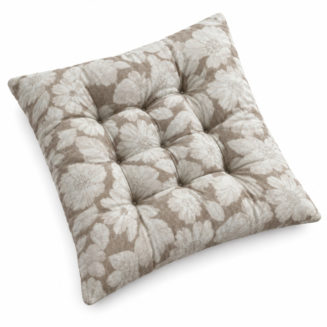 Perna pentru scaun cu model floral, 40 x 40 cm, 210 g, maro