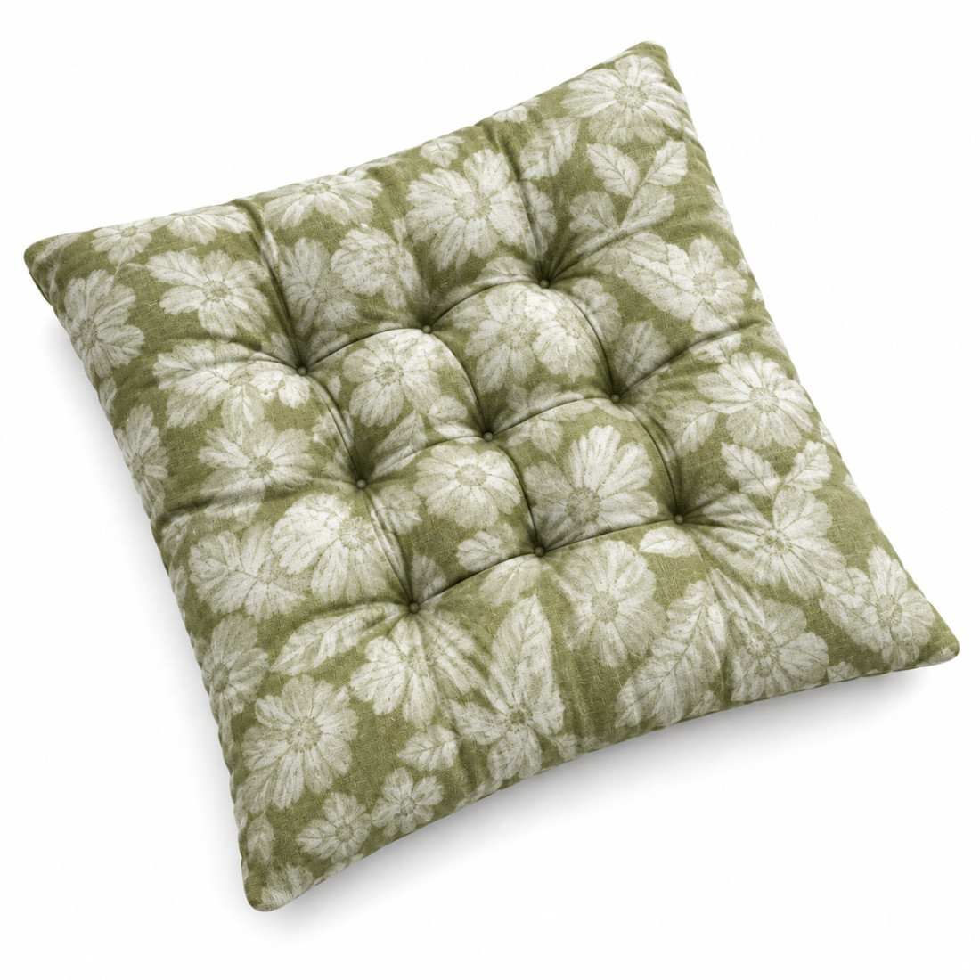 Perna pentru scaun cu model floral, 40 x 40 cm, 210 g, verde