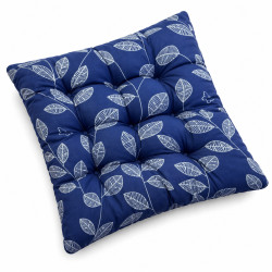 Perna pentru scaun, model frunze, 40 x 40 cm, 210 g, albastra Perna pentru scaun, model frunze, 40 x 40 cm, 210 g, albastra