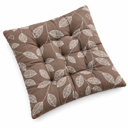 Perna pentru scaun, model frunze, 40 x 40 cm, 210 g, maro Perna pentru scaun, model frunze, 40 x 40 cm, 210 g, maro