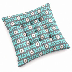 Perna pentru scaun cu model floral, 40 x 40 cm, 210 g, albastra Perna pentru scaun cu model floral, 40 x 40 cm, 210 g, albastra