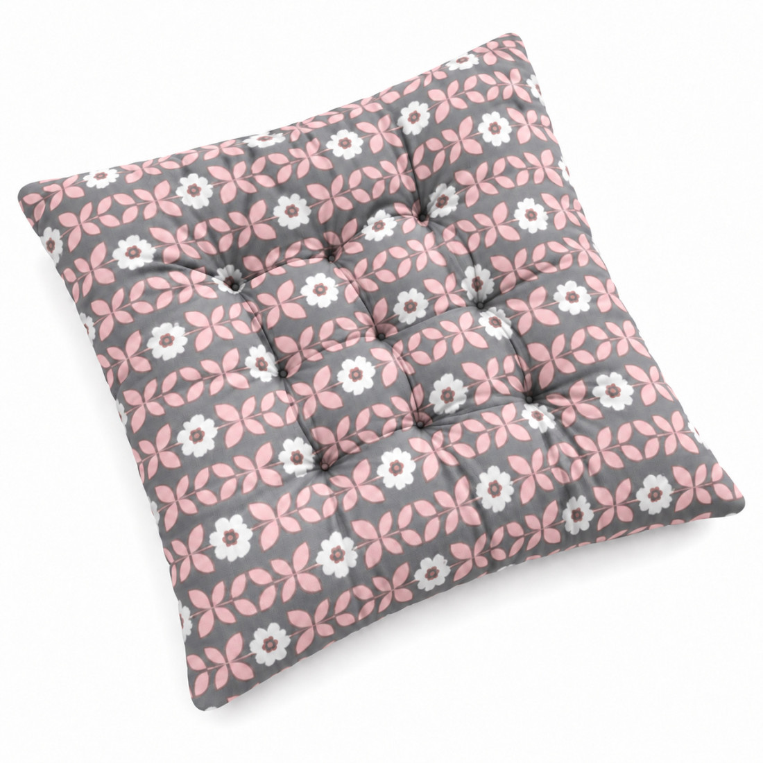 Perna pentru scaun cu model floral, 40 x 40 cm, 210 g, roz Perna pentru scaun cu model floral, 40 x 40 cm, 210 g, roz