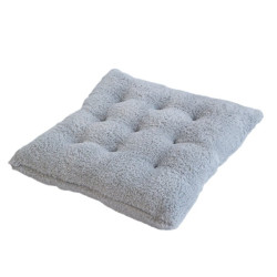 Perna pentru scaun moale, pufoasa, 40 x 40 cm, 280 g, gri