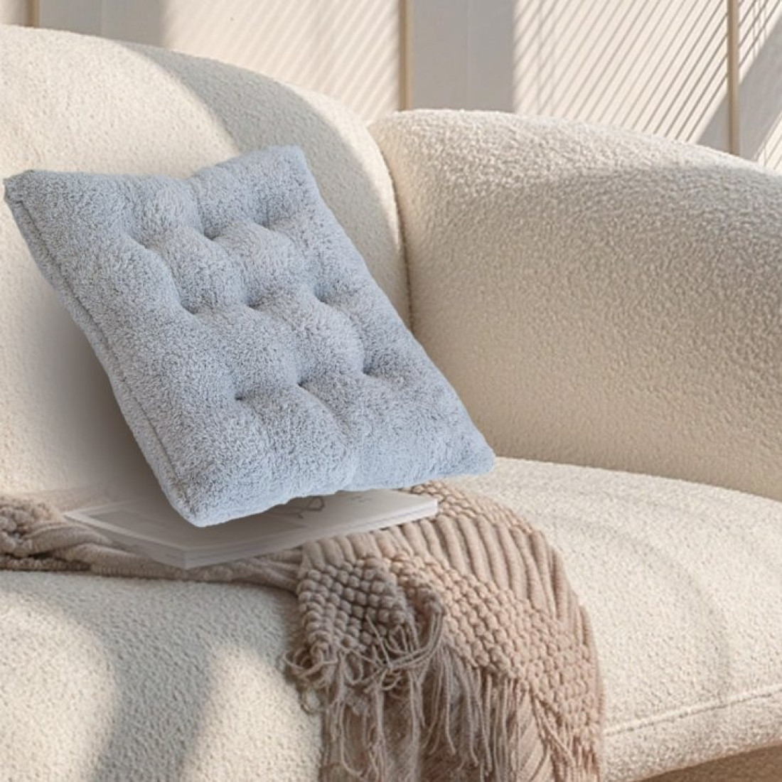 Perna pentru scaun moale, pufoasa, 40 x 40 cm, 280 g, gri Perna pentru scaun moale, pufoasa, 40 x 40 cm, 280 g, gri