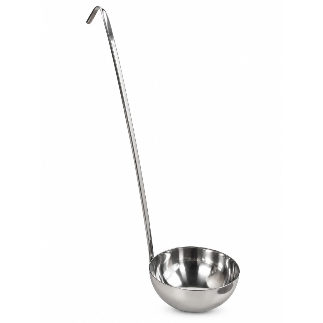Polonic din inox adanc, 450 ml, 12.5 diametru, 5 cm adancime, 45 cm lungime, pentru bucatarii profesionale, restaurante, unitati HoReCa, utilizare casnica Polonic din inox adanc, 450 ml, 12.5 diametru, 5 cm adancime, 45 cm lungime, pentru bucatarii profesionale, restaurante, unitati HoReCa, utilizare casnica
