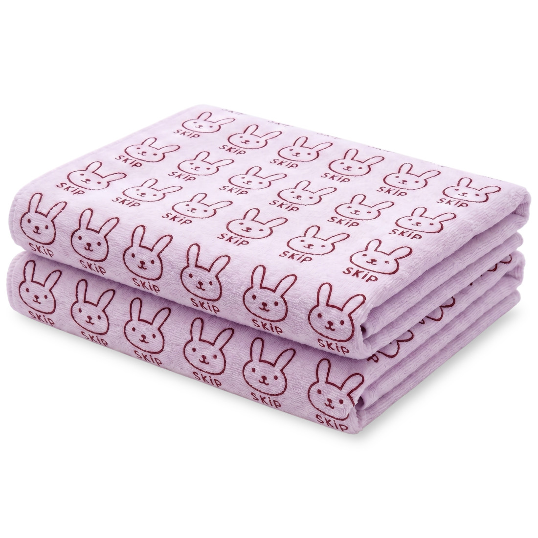 Set 2 Prosoape de Bucatarie din Microfibra, 35 x 75 cm, Multifunctionale, Super Absorbante, Uscare Rapida, Reutilizabile, Model Iepurasi, Roz