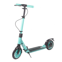 Trotineta cu 2 roti pentru copii, frana de mana, inaltime reglabila, pliabila, roti 200 mm / 8 inch, 10 ani+, albastra
