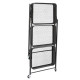 Etajera pe roti, 3 rafturi, neagra, 80 x 30 x 40 cm Etajera pe roti, 3 rafturi, neagra, 80 x 30 x 40 cm