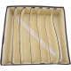 Cutie de depozitare din material textil, 7 compartimente, 32 x 32 x 10 cm, pentru lenjerie, sosete, accesorii si alte articole vestimentare, bej