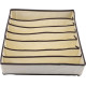 Cutie de depozitare din material textil, 7 compartimente, 32 x 32 x 10 cm, pentru lenjerie, sosete, accesorii si alte articole vestimentare, bej