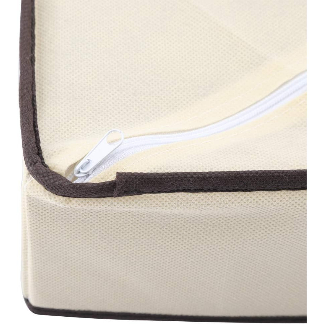 Cutie de depozitare din material textil, 8 compartimente, 32 x 15 x 10 cm, pentru lenjerie, sosete, accesorii si alte articole vestimentare, bej