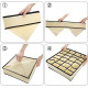 Cutie de depozitare din material textil, 24 compartimente, 32 x 32 x 10 cm, pentru lenjerie, sosete, accesorii si alte articole vestimentare, bej