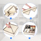 Cutie de depozitare din material textil, 24 compartimente, 32 x 32 x 10 cm, pentru lenjerie, sosete, accesorii si alte articole vestimentare, bej