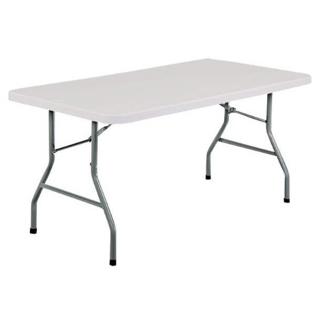 Masa pliabila 180 x 70 x 74 cm, portabila, structura metalica, blat din plastic rezistent, usor de transportat, alb