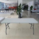 Masa pliabila 180 x 70 x 74 cm, portabila, structura metalica, blat din plastic rezistent, usor de transportat, alb