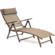 Sezlong pentru gradina/plaja pliabil, portabil, inaltime reglabila (54-90cm), maro
