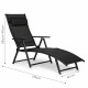 Sezlong pentru gradina/plaja pliabil, portabil, inaltime reglabila (54-90cm), negru Sezlong pentru gradina/plaja pliabil, portabil, inaltime reglabila (54-90cm), negru