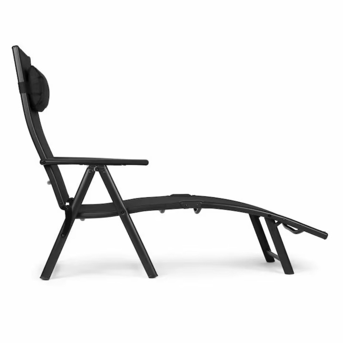 Sezlong pentru gradina/plaja pliabil, portabil, inaltime reglabila (54-90cm), negru Sezlong pentru gradina/plaja pliabil, portabil, inaltime reglabila (54-90cm), negru