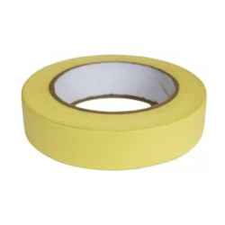 Rola scotch/banda adeziva galbena hartie, 19 mm x 50 m, pentru zugravire, vopsire, mascare, utilizare interioara si exterioara
