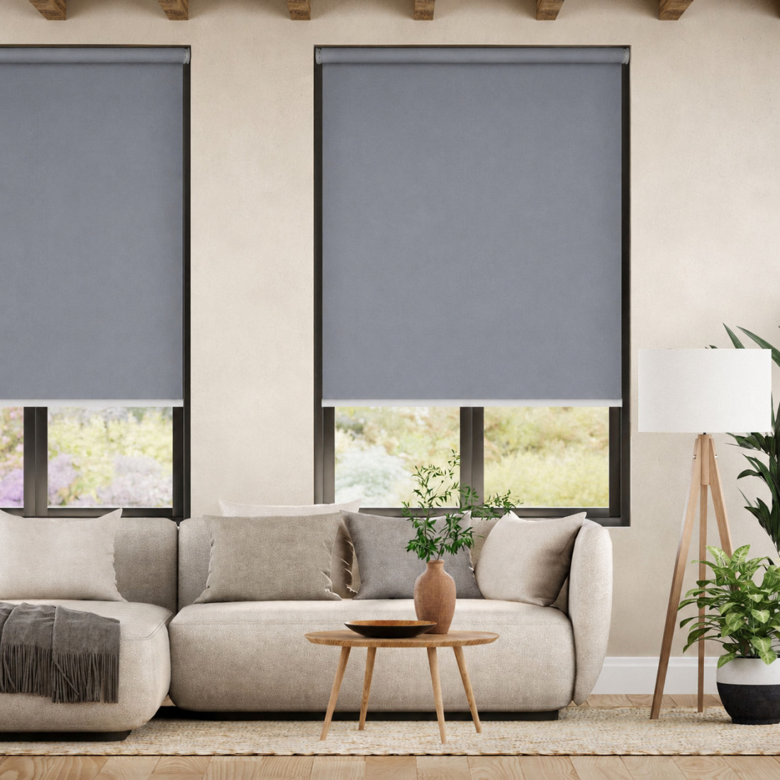 Rulou textil anti-termic, dimensiuni 75 x 150 cm, opac, blackout, gri Rulou textil anti-termic, dimensiuni 75 x 150 cm, opac, blackout, gri
