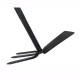 Sapa cu 2 utilizari din otel cu maner telescopic Sapa cu 2 utilizari din otel cu maner telescopic