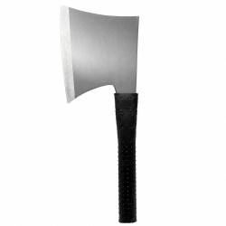 Satar / Toporisca cu maner din cauciuc, lama 16 x 14 cm, lungime cu maner 36 cm, pentru carne si oase, ideal pentru pentru camping, pescuit, vanatoare, macelarie
