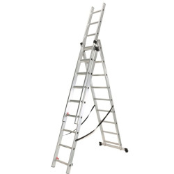 Scara multifunctionala 3x9 trepte din aluminiu