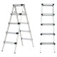 Scara dubla aluminiu cu 5 trepte Scara dubla aluminiu cu 5 trepte