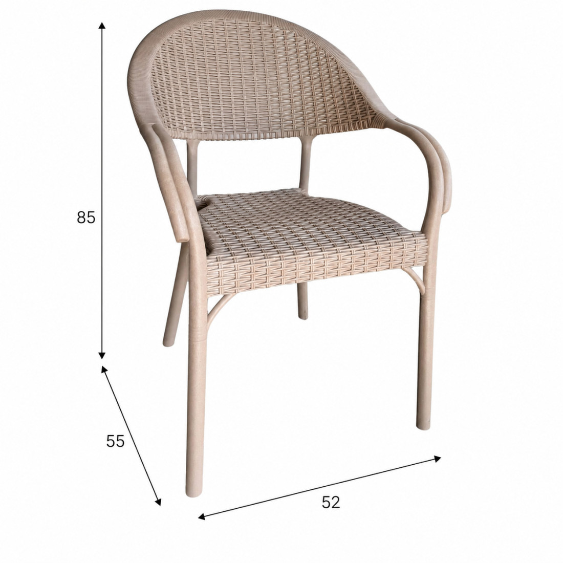 Scaun de gradina, dimensiuni 55 x 52 x 85 cm, plastic