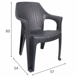  Scaun de gradina, dimensiuni 57 x 54 x 80 cm, plastic, gri