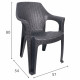  Scaun de gradina, dimensiuni 57 x 54 x 80 cm, plastic, gri