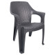  Scaun de gradina, dimensiuni 57 x 54 x 80 cm, plastic, gri