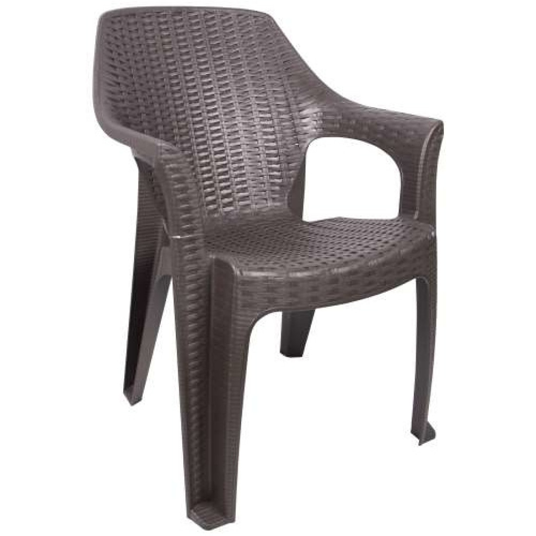  Scaun de gradina, dimensiuni 57 x 54 x 80 cm, plastic, maro