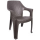  Scaun de gradina, dimensiuni 57 x 54 x 80 cm, plastic, maro