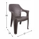  Scaun de gradina, dimensiuni 57 x 54 x 80 cm, plastic, maro