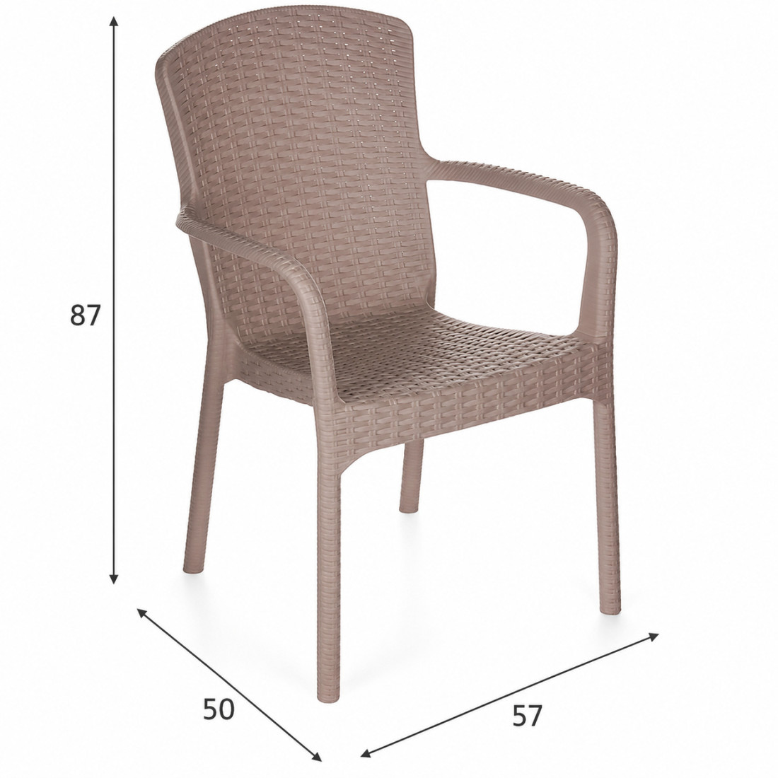 Scaun de gradina, dimensiuni 57 x 50 x 57 cm