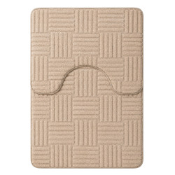 Set 2 covorase de baie pufoase din microfibra, antiderapante, 50 x 80 cm + 50 x 40 cm, model in dungi, bej Set 2 covorase de baie pufoase din microfibra, antiderapante, 50 x 80 cm + 50 x 40 cm, model in dungi, bej
