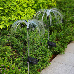 Set 2 Lampi Solare LED Tip Meduza pentru Gradina, Iluminare Decorativa Exterior, Incarcare Solara