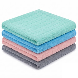 Set 4 Prosoape de Bucatarie din Microfibra, 30 x 40 cm, Multifunctionale, Super Absorbante, Uscare Rapida, Reutilizabile