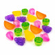 Set 20 cuburi de gheata reutilizabile din plastic in forma de fructe, multicolore Set 20 cuburi de gheata reutilizabile din plastic in forma de fructe, multicolore