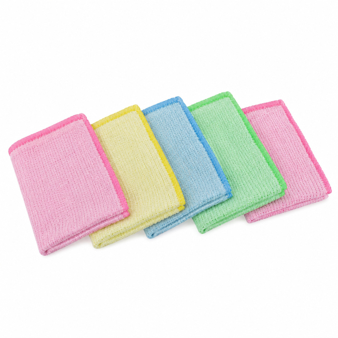 Set 5 lavere textile, microfibra, super absorbante, 35 x 35 cm, reutilizabile, multicolore