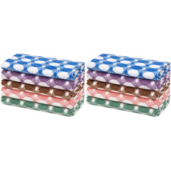 Set 10 Prosoape de Bucatarie din Microfibra, 30 x 30 cm, Multifunctionale, Super Absorbante, Uscare Rapida, Reutilizabile, Moi si Durabile, Cu Model, Multicolore